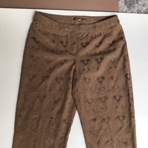 NWT ELLEN TRACY LACE DARK GOLD PANTS [2]